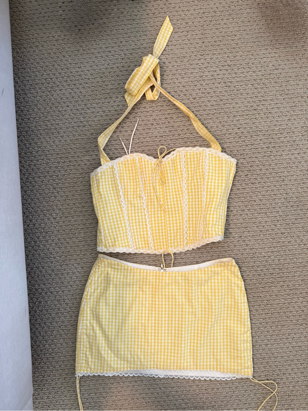 Yellow Gingham set — limoncello
